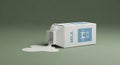 Spilled Milk from Damaged Carton Packaging Royalty Free Stock Photo