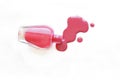 Spilled pink nail polish Royalty Free Stock Photo