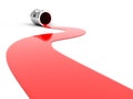 Spilled red paint Royalty Free Stock Photo