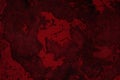 Spilled red paint on a thinner solution forming an abstract pattern. Royalty Free Stock Photo