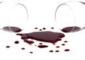 Spilled red wine Royalty Free Stock Photo