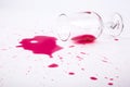 Spilled wine glass Royalty Free Stock Photo