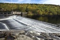Spillway on dam of the Androscoggin River in Rumford, Maine.