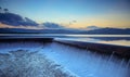 Spillway at dusk Royalty Free Stock Photo