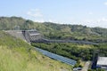 Spillway of Magat hydro electric dam in mountainous Ifugao Royalty Free Stock Photo