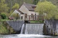 Spillway and old bridge, Ecluse 4 La Roche, Le Canal, La Collancelle, Nievre, Burgundy