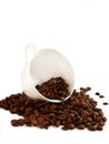 Spilt coffee beans Royalty Free Stock Photo