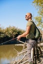 Spin fishing on a river