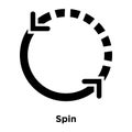 Spin icon vector isolated on white background, logo concept of S