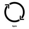 Spin icon vector isolated on white background, logo concept of S