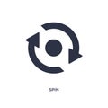 spin icon on white background. Simple element illustration from arrows 2 concept Royalty Free Stock Photo