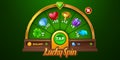 Spin roulette wheel game ui with button vector