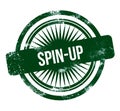 Spin-up - green grunge stamp