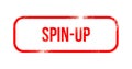 Spin-up - red grunge rubber, stamp