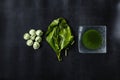 Spinach as a natural dye for green dumplings