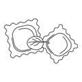 Spinach biscuits icon, outline style