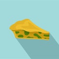 Spinach cake icon, flat style