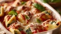 Spinach And Cheese Stuffed Shells Royalty Free Stock Photo