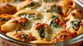 Spinach And Cheese Stuffed Shells Royalty Free Stock Photo