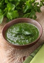 Spinach cream soup Royalty Free Stock Photo