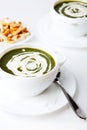 Spinach cream soup Royalty Free Stock Photo