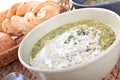 Spinach cream soup Royalty Free Stock Photo