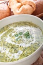 Spinach cream soup