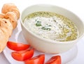 Spinach cream soup Royalty Free Stock Photo