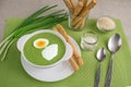 Spinach cream soup