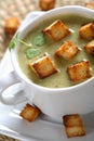 Spinach cream with toast