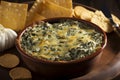 Spinach dip baked bowl sauce. Generate Ai