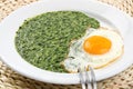 Spinach with egg