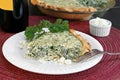 Spinach and feta cheese pie Royalty Free Stock Photo
