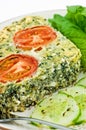 Spinach and feta cheese quiche