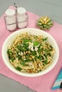 Spinach Fettucini Royalty Free Stock Photo