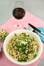 Spinach Fettucini Royalty Free Stock Photo