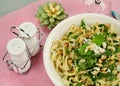 Spinach Fettucini Royalty Free Stock Photo