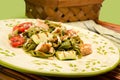 Spinach Fettucini with chicken Royalty Free Stock Photo
