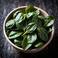 Spinach fresh raw organic vegetable