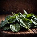 Spinach fresh raw organic vegetable