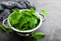 Spinach. Fresh spinach leaves in bowl
