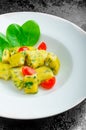 Spinach gnocchi with melted butter