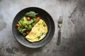 Spinach Omelete and Healthy Green Salad