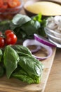 Spinach and other Fresh Ingredients