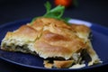 Spinach pie vegetables handmade greek food recipe spanakopita