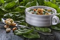 Spinach potage Royalty Free Stock Photo