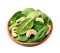 Spinach salad with cashews nuts