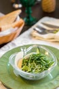 Spinach salad with fresh cucumbers,microgreen and quail eggs.Plate with tasty vegetable salad. Royalty Free Stock Photo