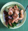 Spinach shrimp salad