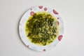 spinach soup in a plate Royalty Free Stock Photo
